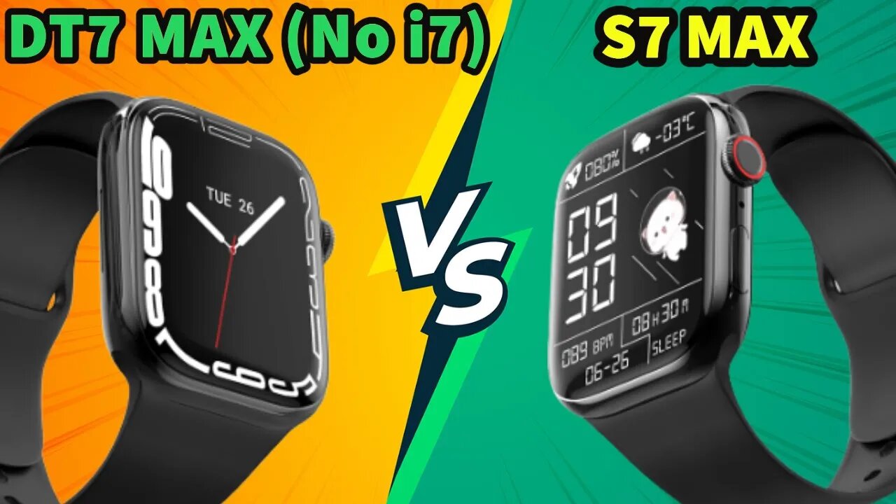 Smartwatch DT7 Max NO i7 VS S7 Max unboxing review Comparasion best series 7