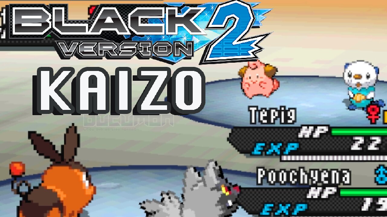 Pokemon Black 2 Kaizo - NDS ROM with all-double battle difficulty hack of Pokemon Black 2