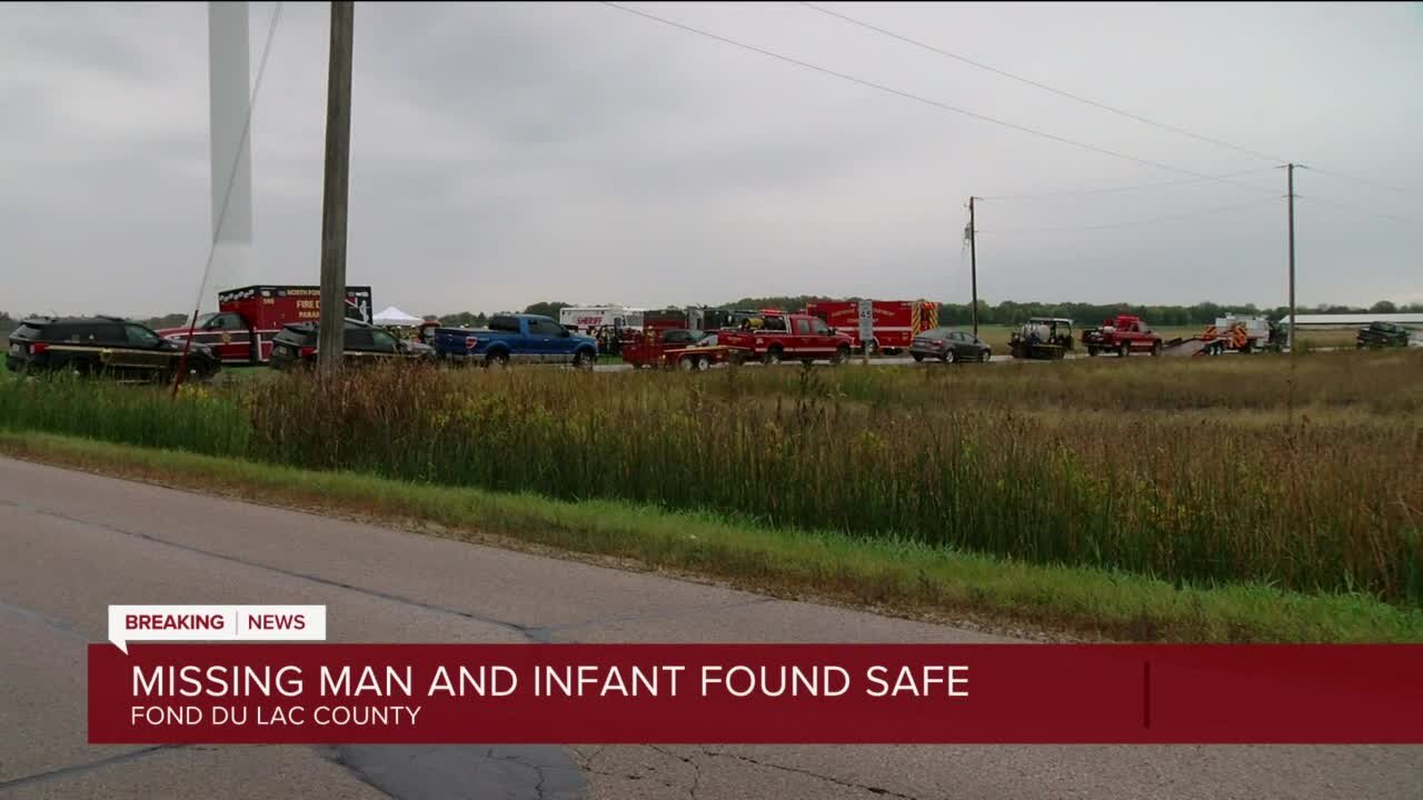 Man, baby found safe after crash