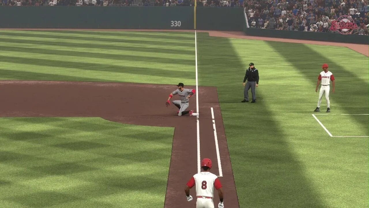 MLB The Show 22: sliding double play @ 1st
