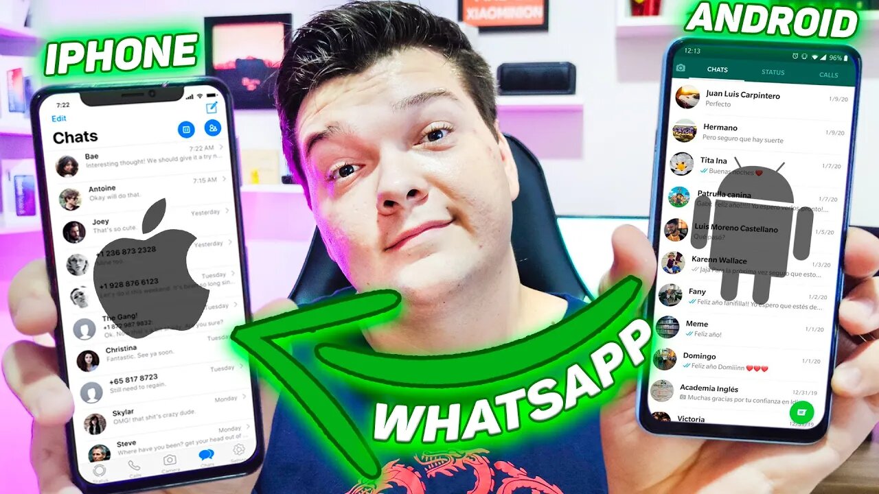 Como TRANSFERIR seu WHATSAPP do ANDROID para o IPHONE ou INVERSO! Mobiletrans!