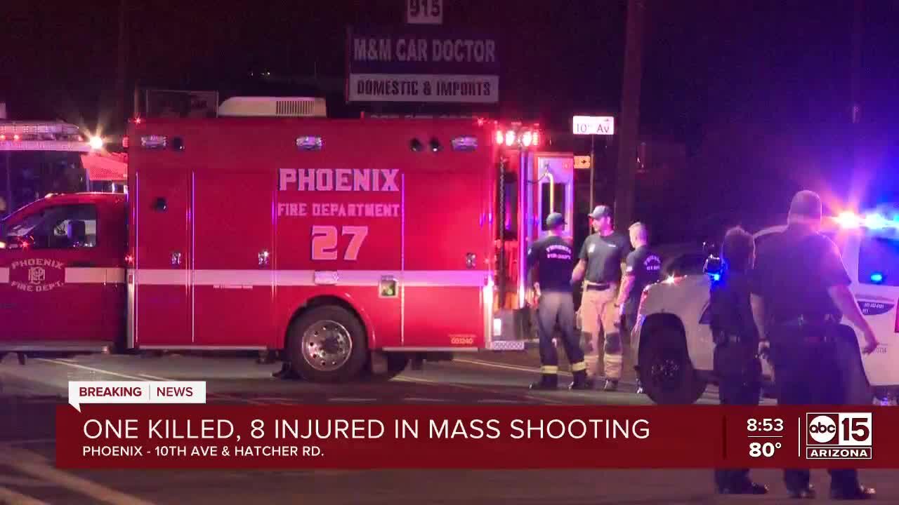 One killed, 8 injured in north PHX mass shooting