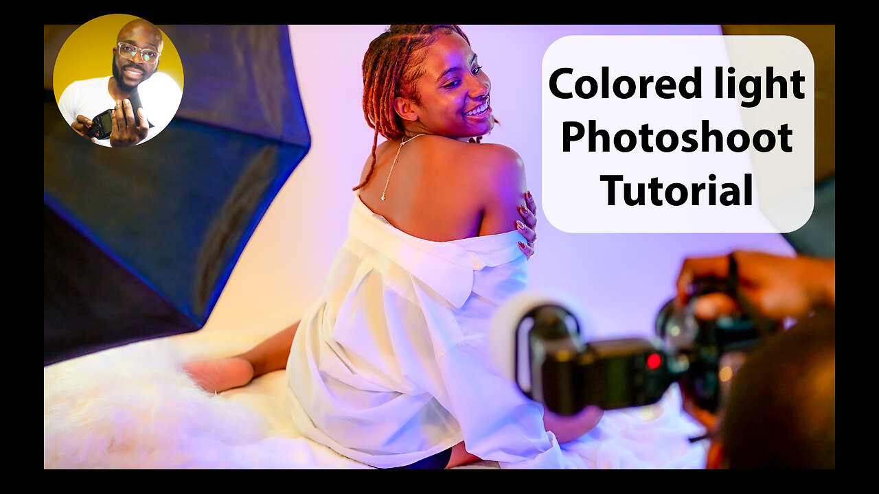 How to get colored continuous lighting in a photoshoot | Photography tutorial