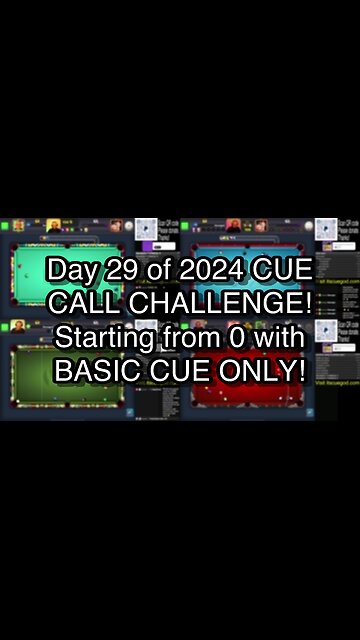 Day 29 of 2024 CUE CALL CHALLENGE! Starting from 0 with BASIC CUE ONLY!