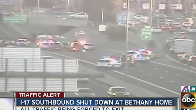 ADOT: I-17 shut down at Bethany Home for crash