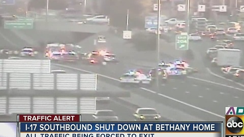 ADOT: I-17 shut down at Bethany Home for crash