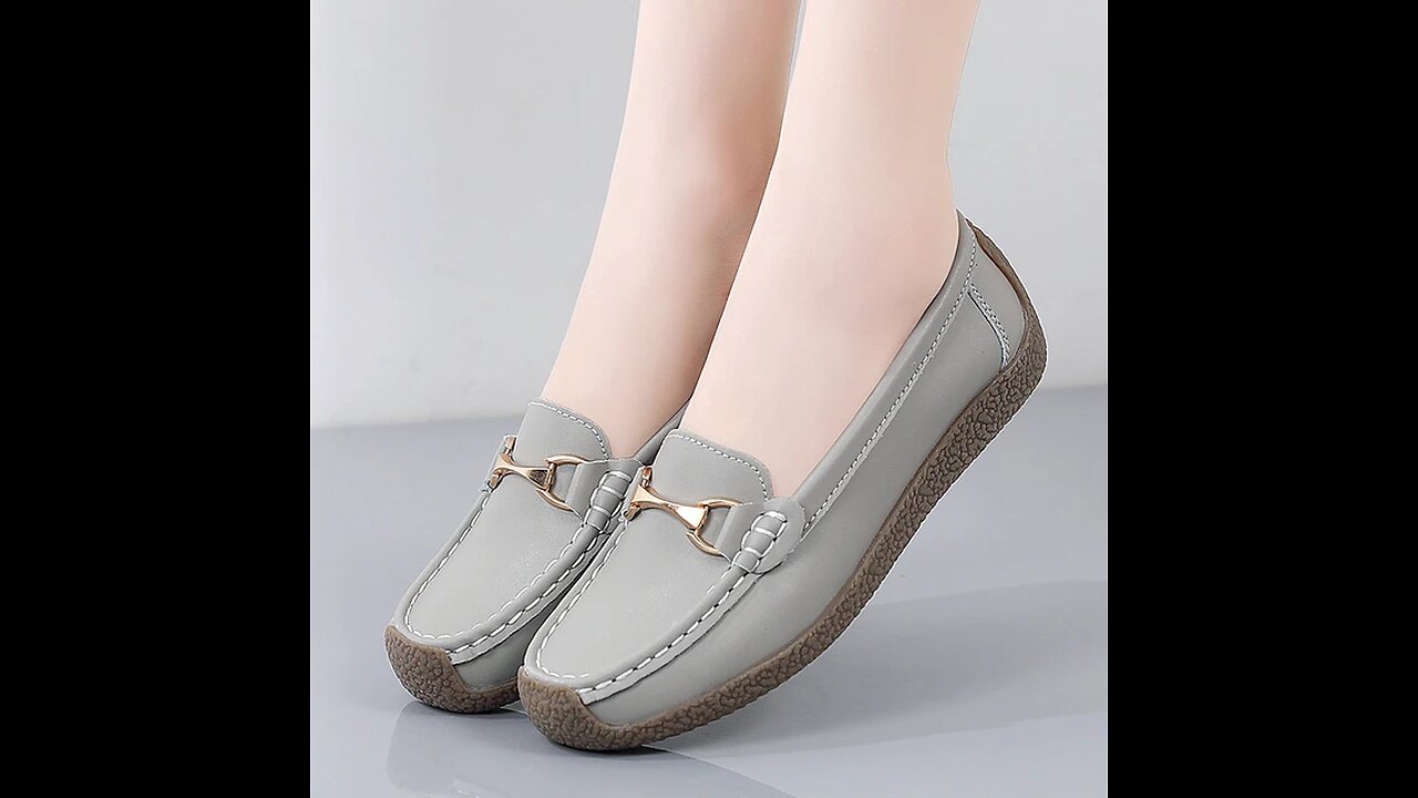 Flat Shoes Female 2023 New Spring /autumn Women Flats Genuine Leather Moccasins Woman Casual