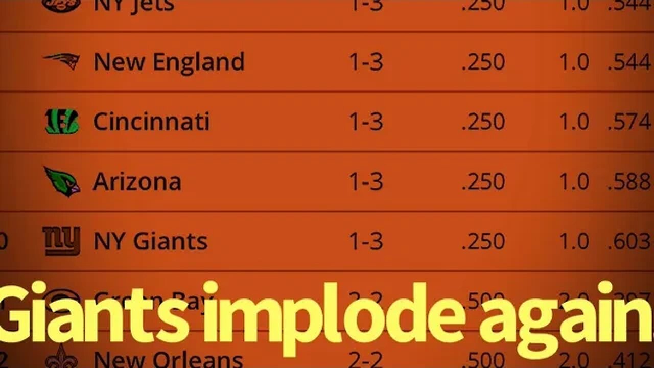 New York Giants Completely IMPLODE On Primetime Monday Night Ruining Hopes Of A Good Season!