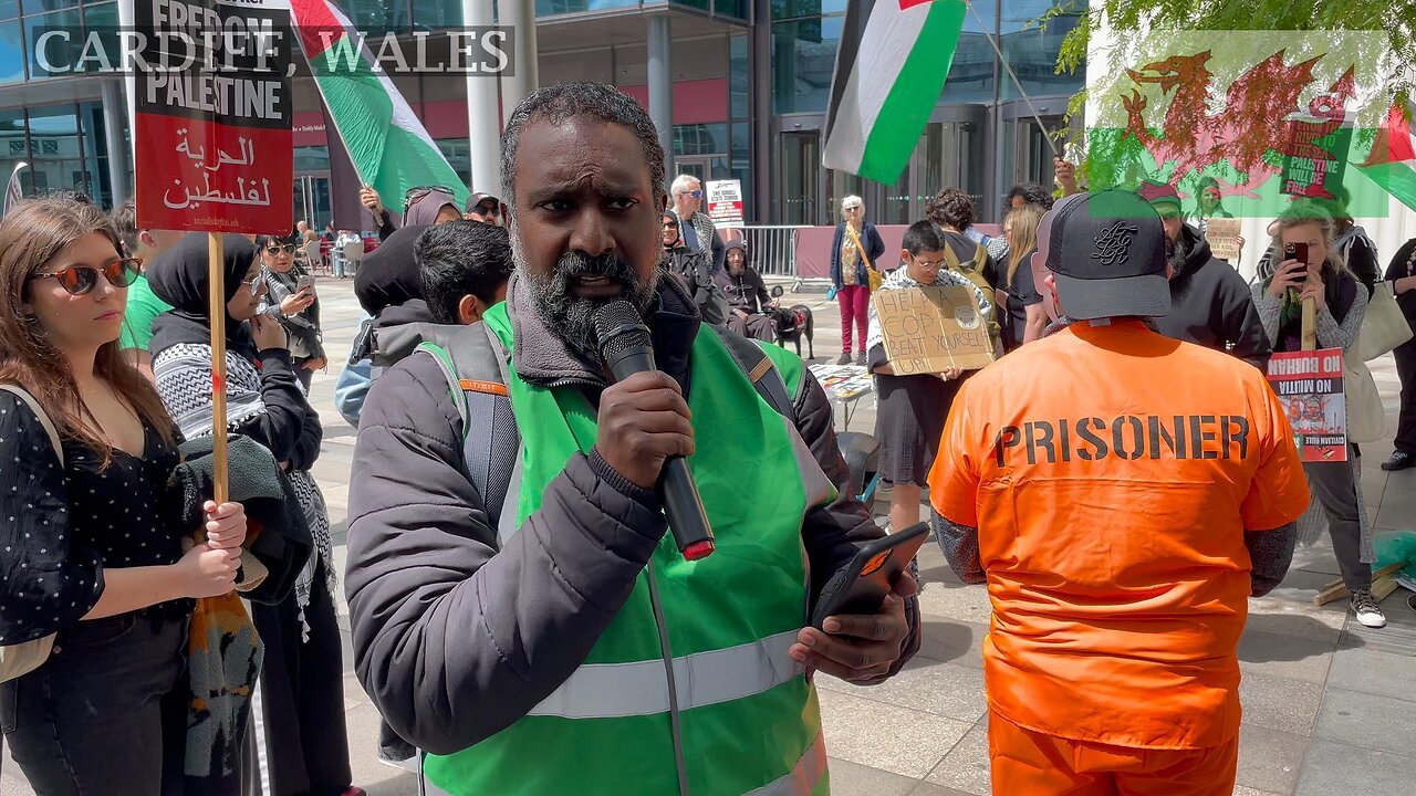 March for Palestine, Stop the genocide. Cardiff BBC Central Square