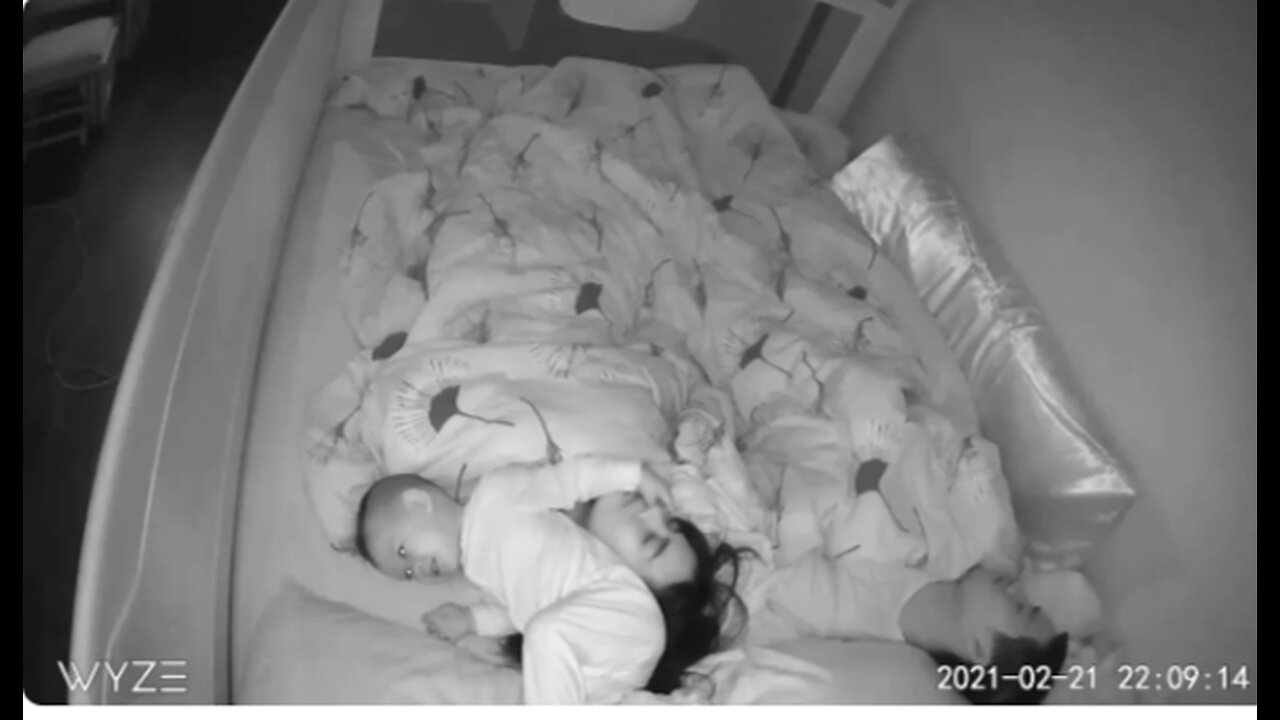 Baby Monitor Captures: Parents Switching Places to Trick their Baby