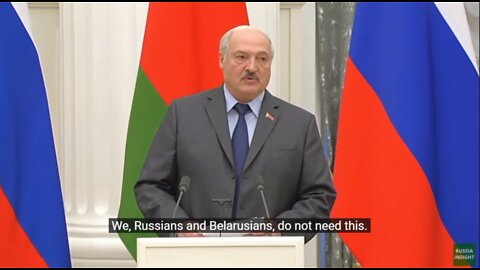 Lukashenko: Russians And Belarusians don´t want war, we are seeing stupidity of western politicians