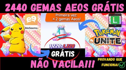 COMPREI 2440 GEMAS NO POKÉMON UNITE DE GRAÇA