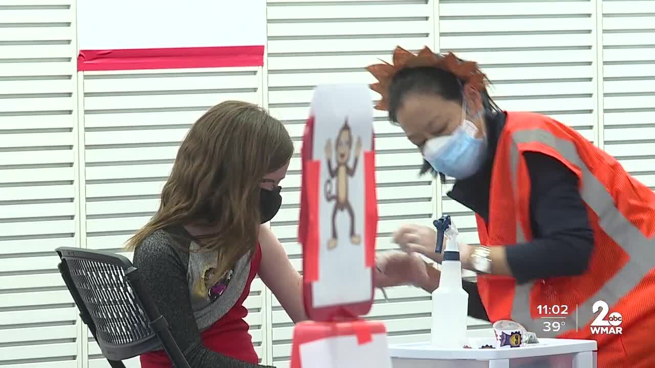 Hundreds of children get COVID-19 vaccine at clinic in Baltimore County