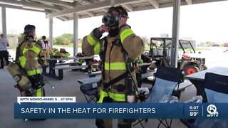 Palm Beach County firefighters face extreme heat during the summer