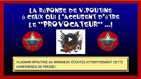 V.POUTINE démontre en conférence qu'il n'est pas le Provocat