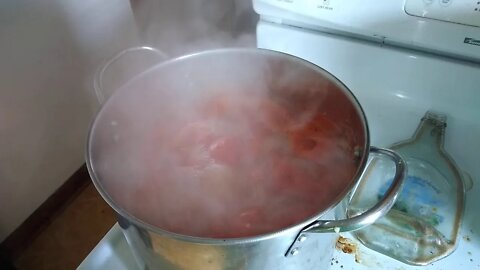 Cooking Tomatoes for Juice August 2019