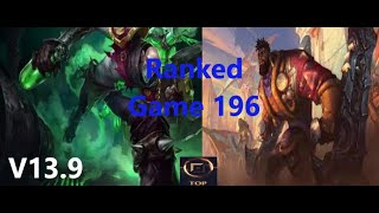 Ranked Game 196 Singed Vs K'sante Top League Of Legends V13.9