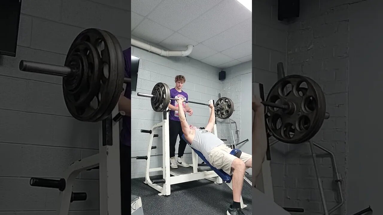 290lbs Incline Bench, 61 years old