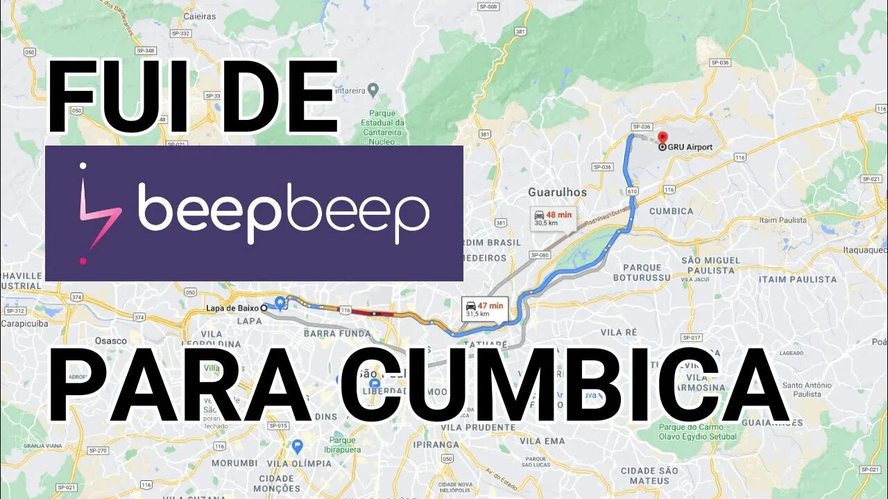 Fui de beepbeep para Cumbica