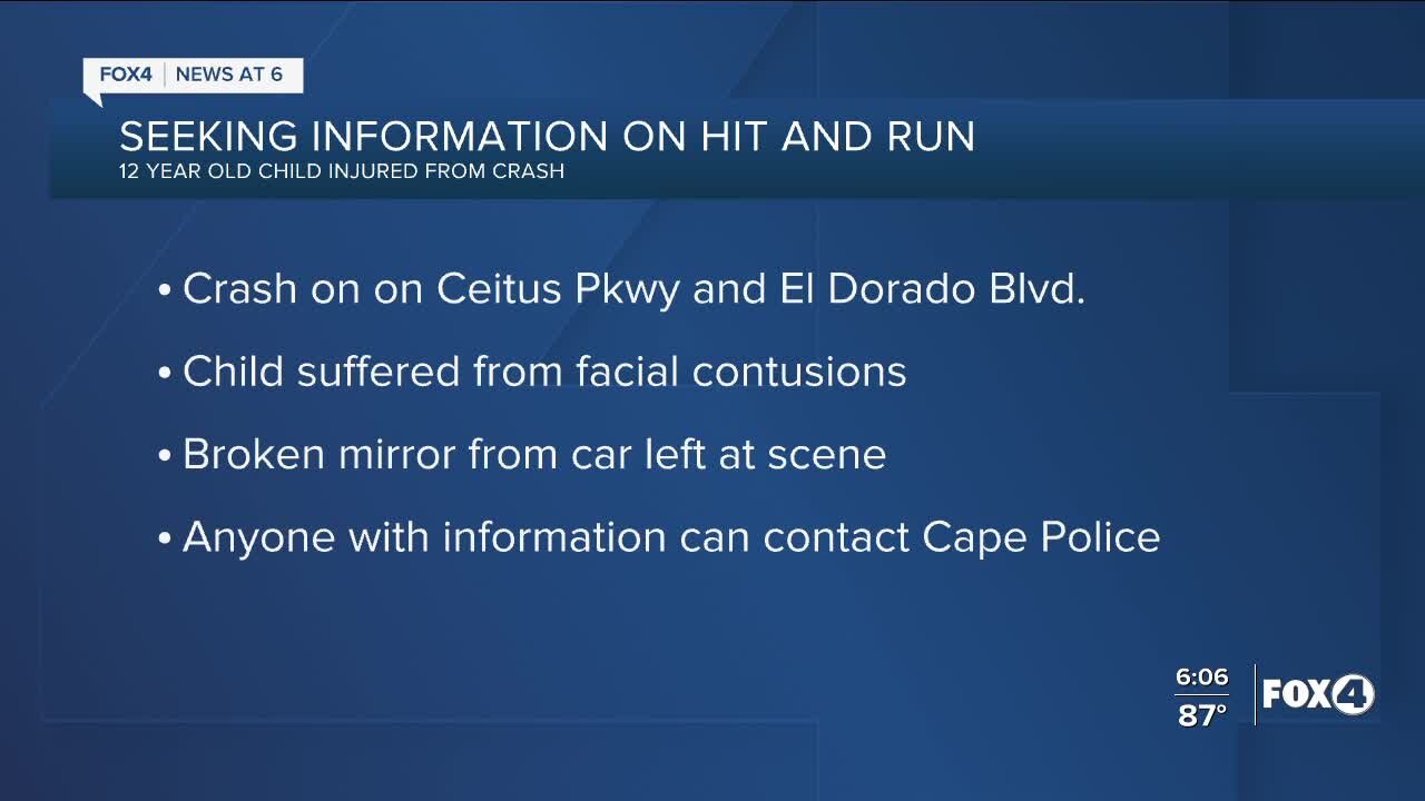 Cape Coral Police seeking information on a hit and run