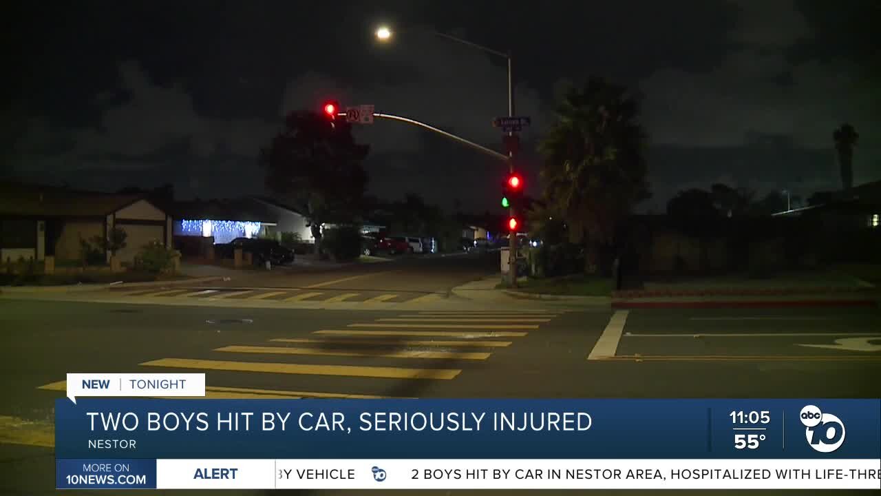2 boys hit by car in Nestor area, seriously injured