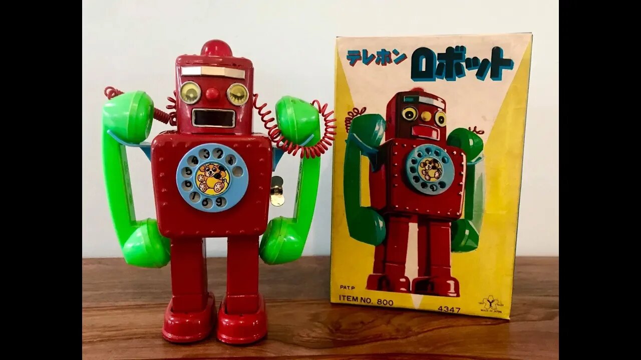 Telephone Winky Robot minty in Original Box