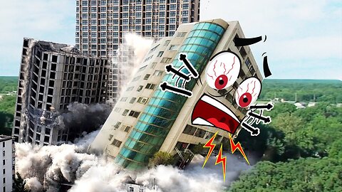 Funny Video !! Epic Destruction of Various Engineering Structures and an Extremely Dangerous Building Collapse