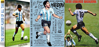 Diego Maradona the greatest football player of all time, an Argentine football player and manager