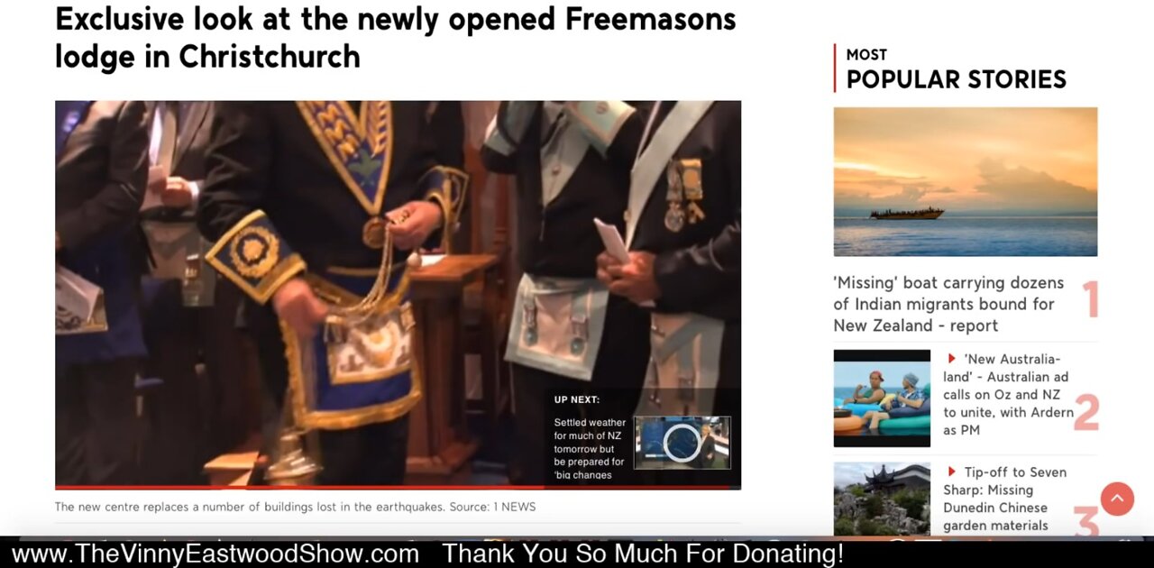 Freemasons Control 6000 NZ Men and 5 Million Worldwide! Vinny Eastwood Rant - 22 January 2019