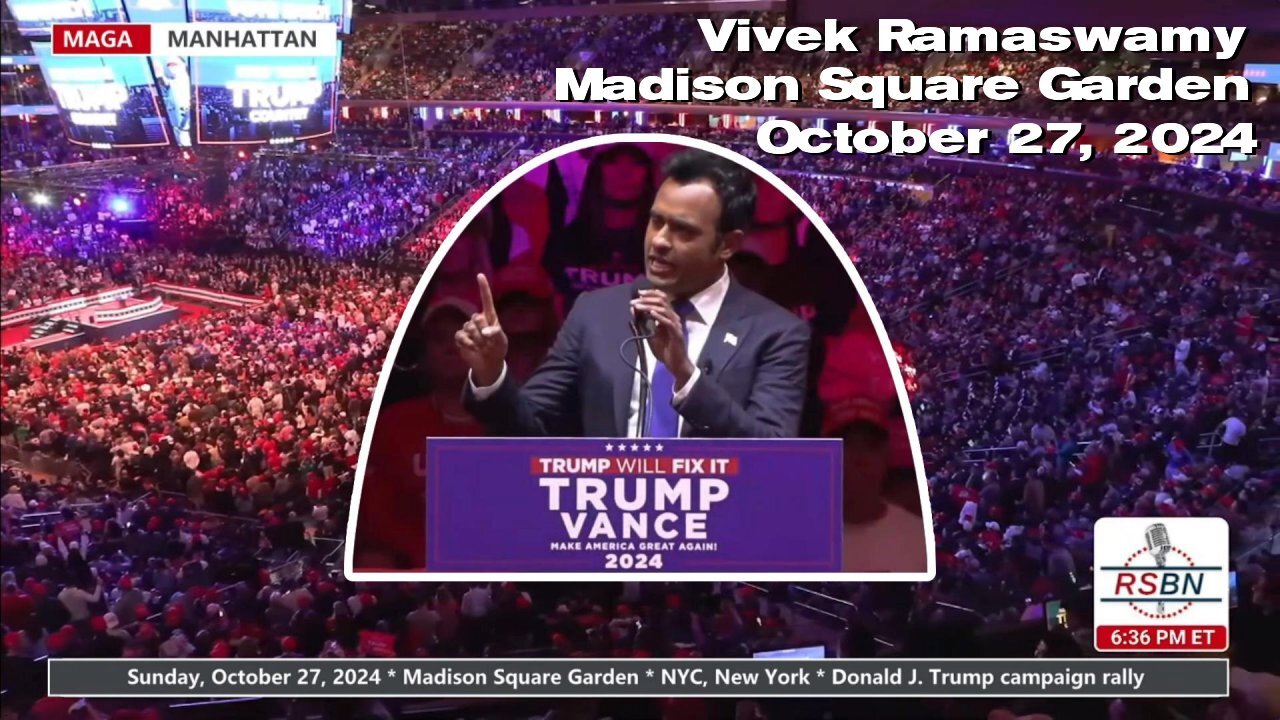 Vivek Ramaswamy: Trump rally at Madison Square Garden 🎃 October 27, 2024