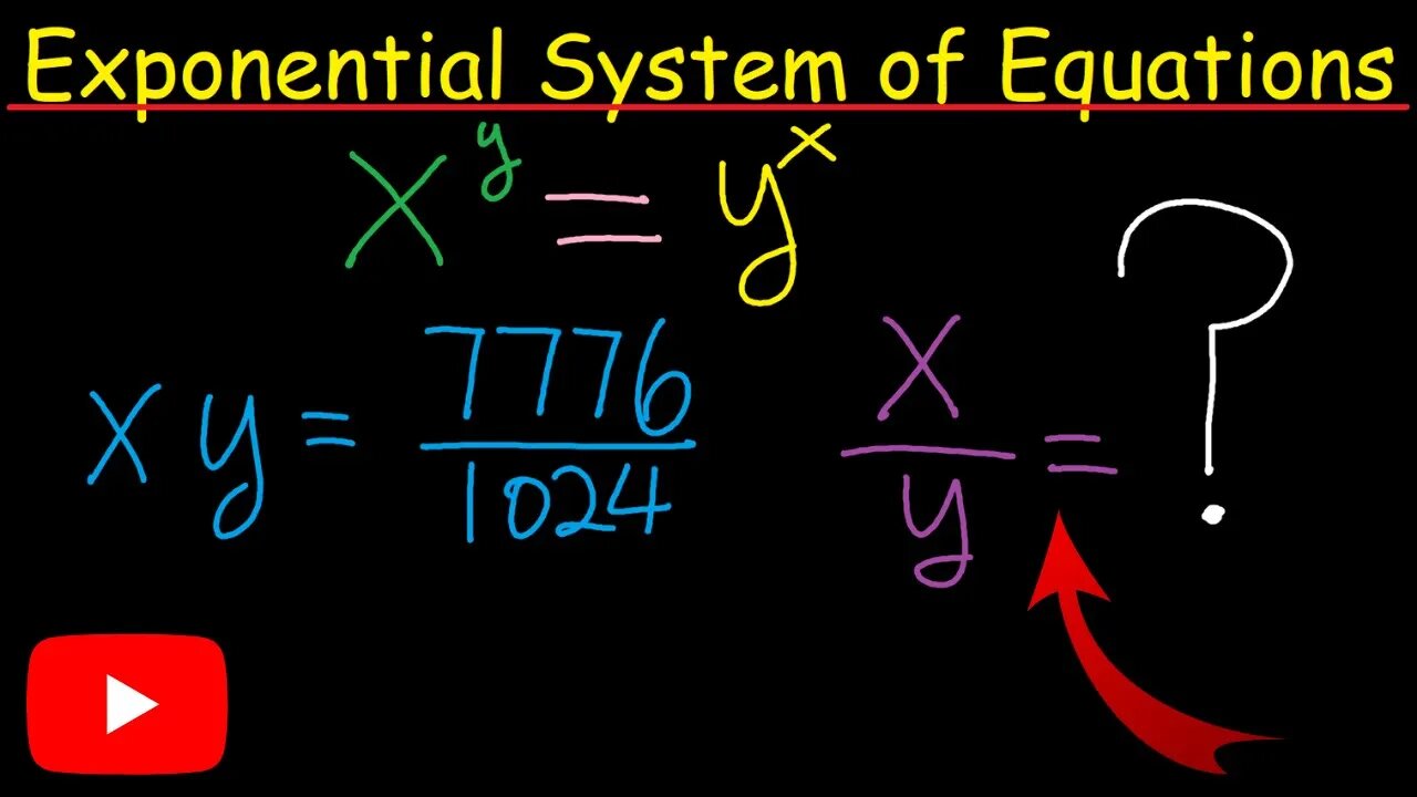 Exponential System of Equations (Not as simple as you might think)