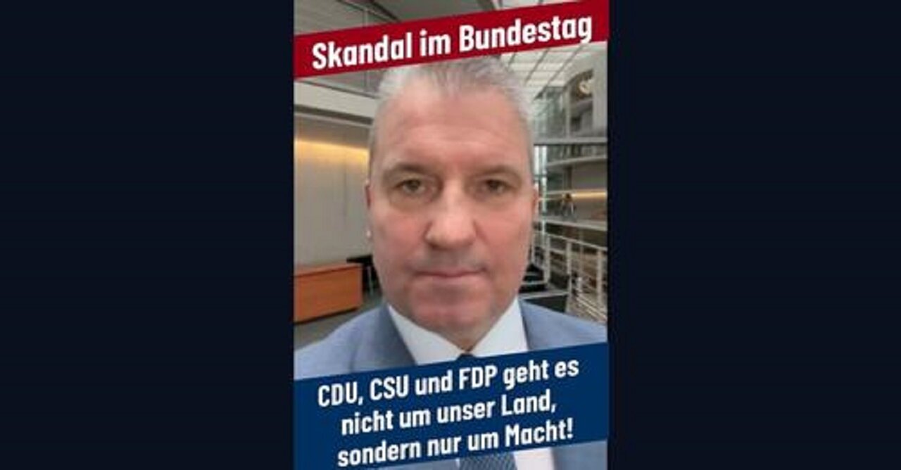Skandal im Bundestag: CDU, CSU und FDP geht es nur um Macht!