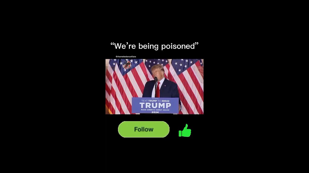 “We’re being poisoned” Donald Trump
