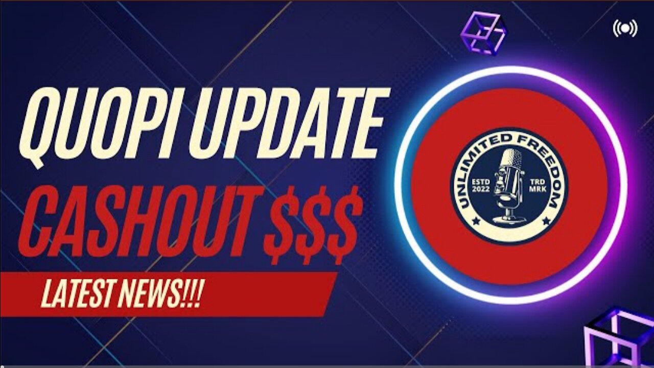 QUOPI UPDATE!!! Withdrawal hit lightning fast! Also Some good GREEN FLAGS FOR CHANGE!