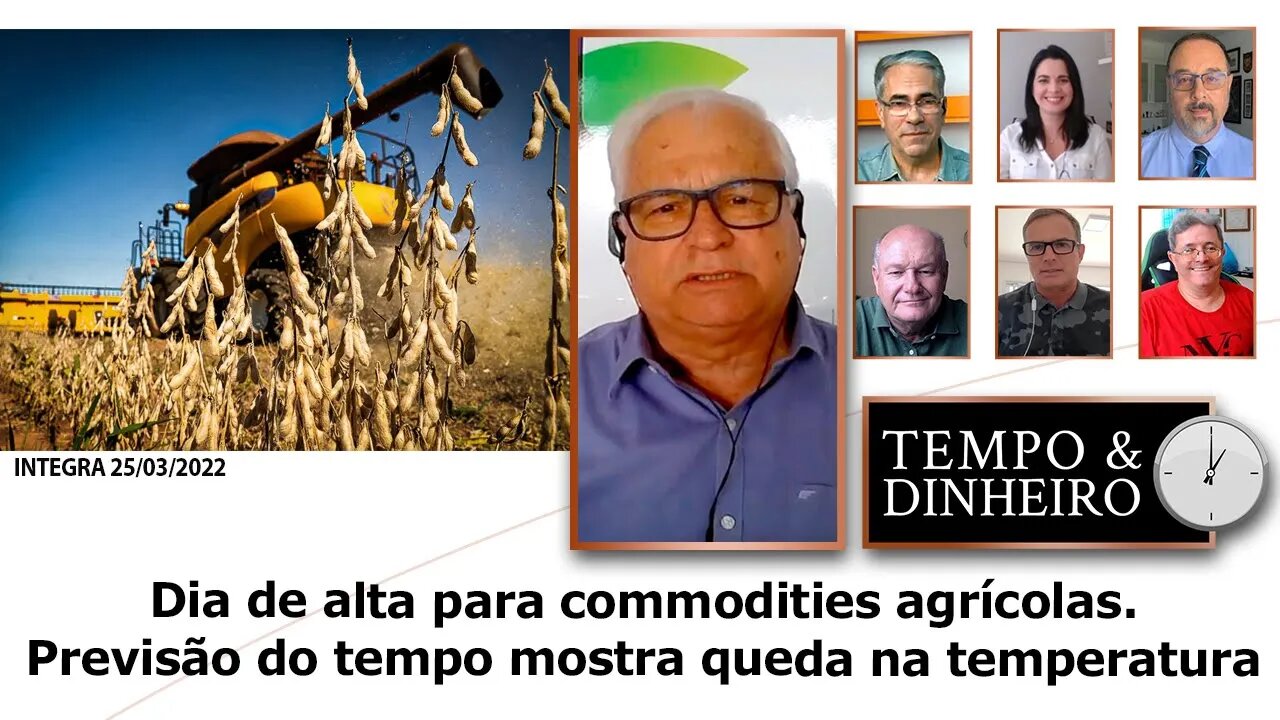 Dia de alta para commodities agrícolas.Previsão do tempo mostra queda na temperatura