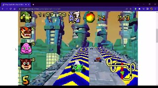 Crash Nitro Kart (GBA) - Teknee Track 3: Electron Avenue Gameplay