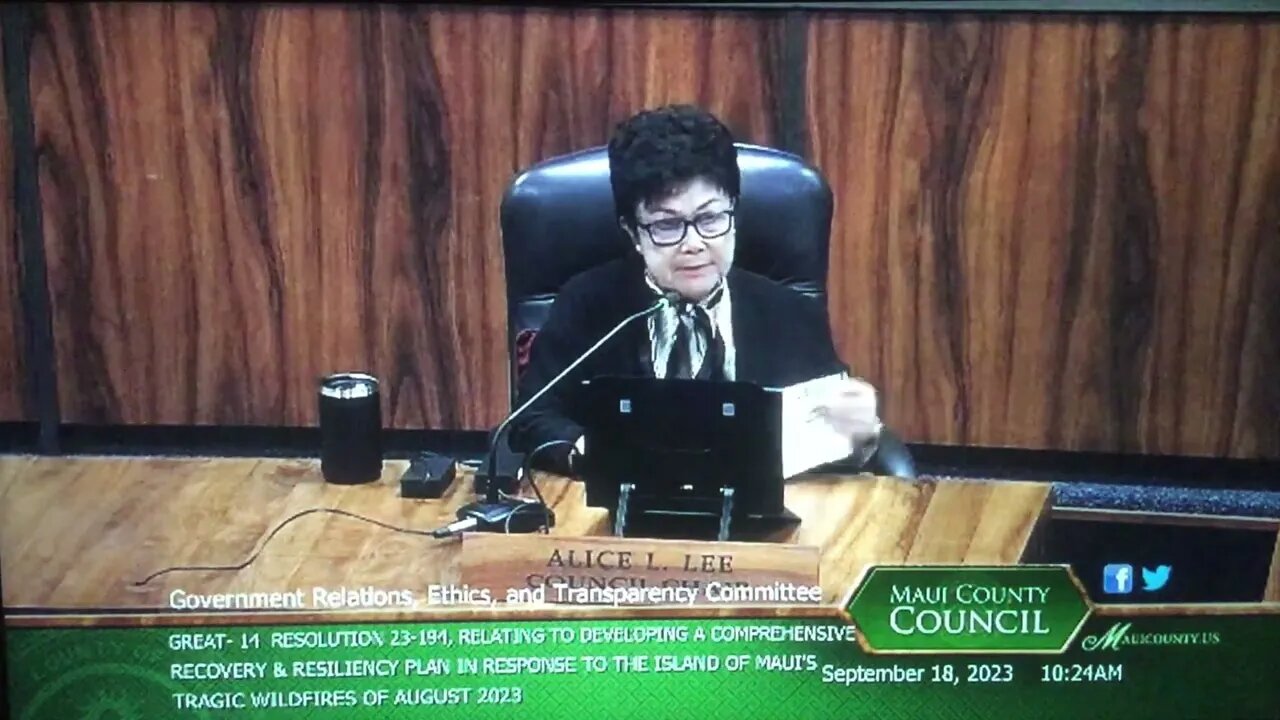 Maui Gov Ethics Transparency Committee 9-18-23 Closing 4 Alice Lee
