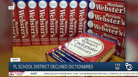 Fact or Fiction: Florida school district rejects donation of dictionaries due to new law?