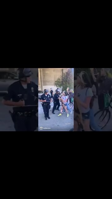 PRO ABORTIONISTS ON FREEWAY SCUFFLING WITH POLICE