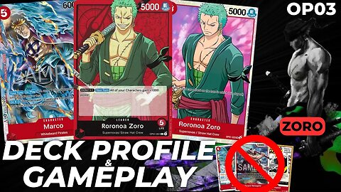 Zoro (Red) Deck Profile & Gameplay (OP03) Post Restrictions | One Piece Card Game