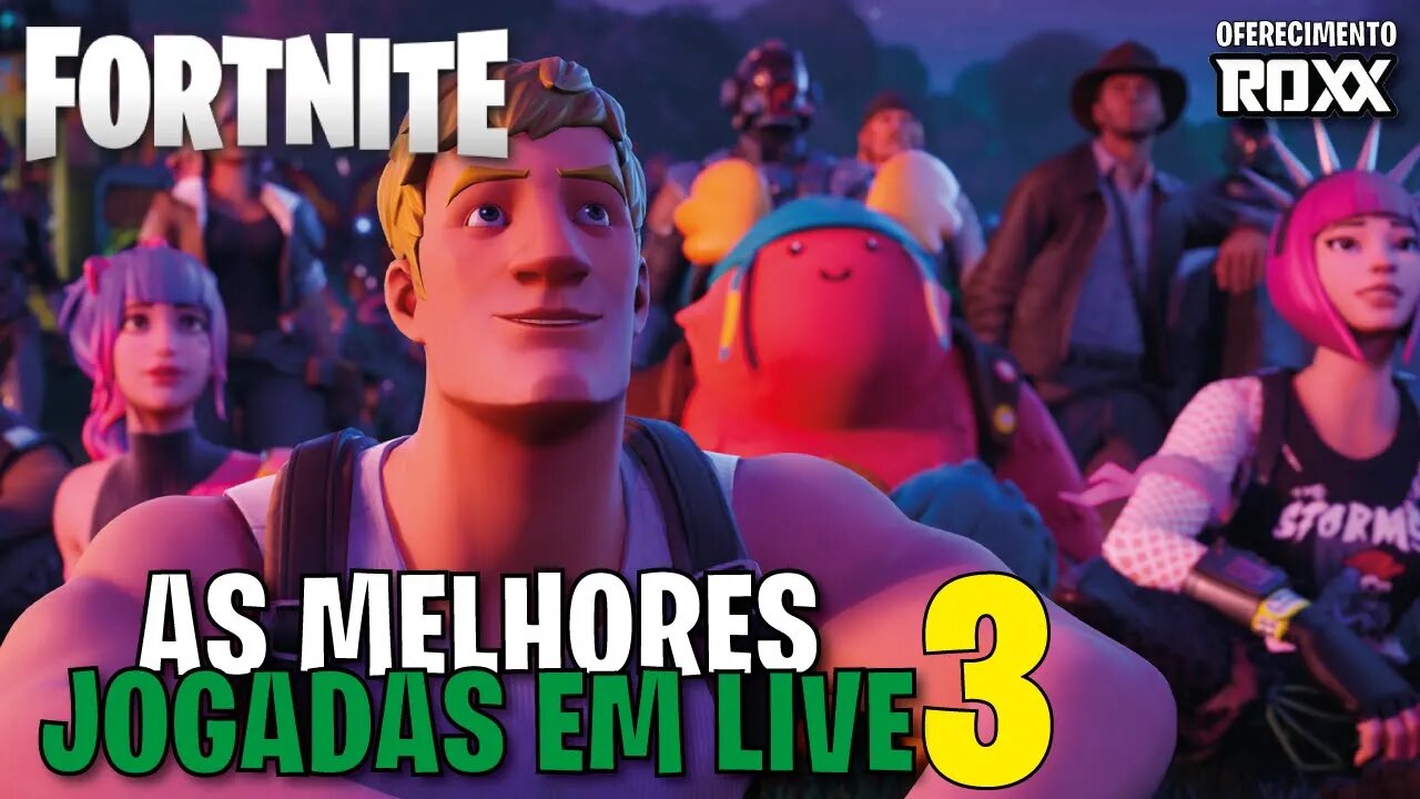 AS MELHORES JOGADAS EM LIVE 3 #fortnite