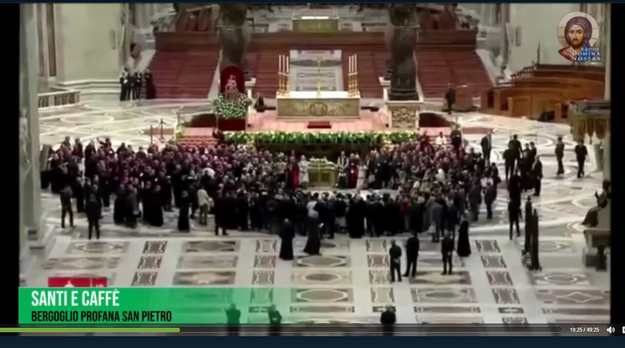 QUANDO GIORGIO MARIO BERGOGLIO PROFANò LA BASILICA DI SAN PIETRO IL 4/10/2019 CON CARDINALI,VESCOVI,PRETI E GENTE COMUNE ADORANDO L'IDOLO PAGANO DI PACHAMAMA FACENDO L'APOSTASIA