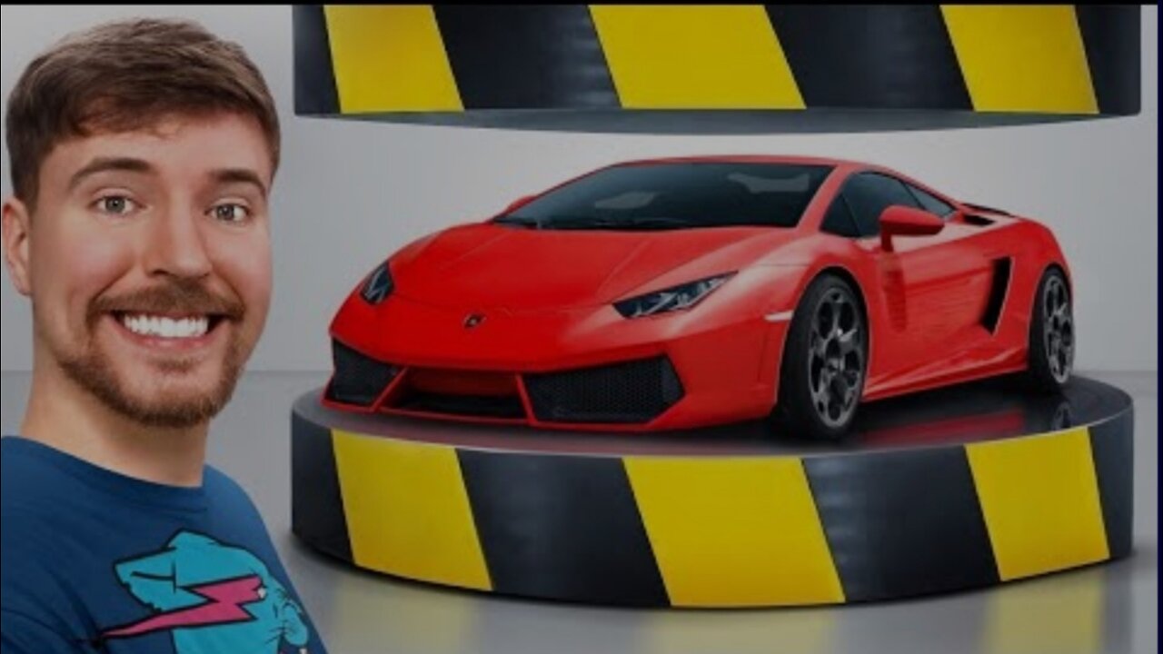 Hydraulic Press Vs Lamborghini #mrbeast #mrfeast #trending #trendingshorts #viral