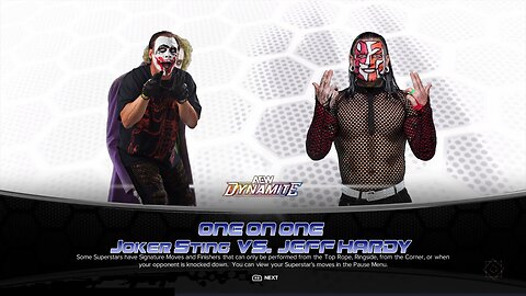 WWE 2k24 Joker Sting vs Jeff Hardy