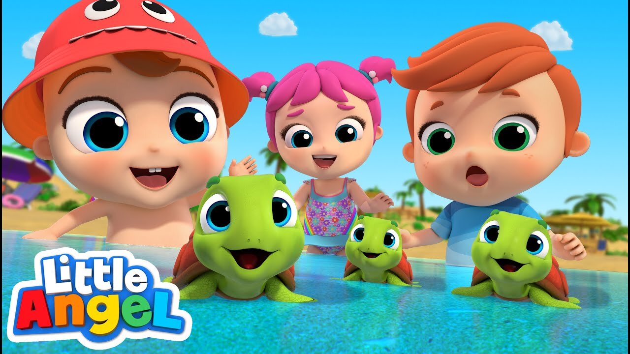 Beach Rescue Team Song ( Saving Turtles ) _ Little Angel Kids Songs