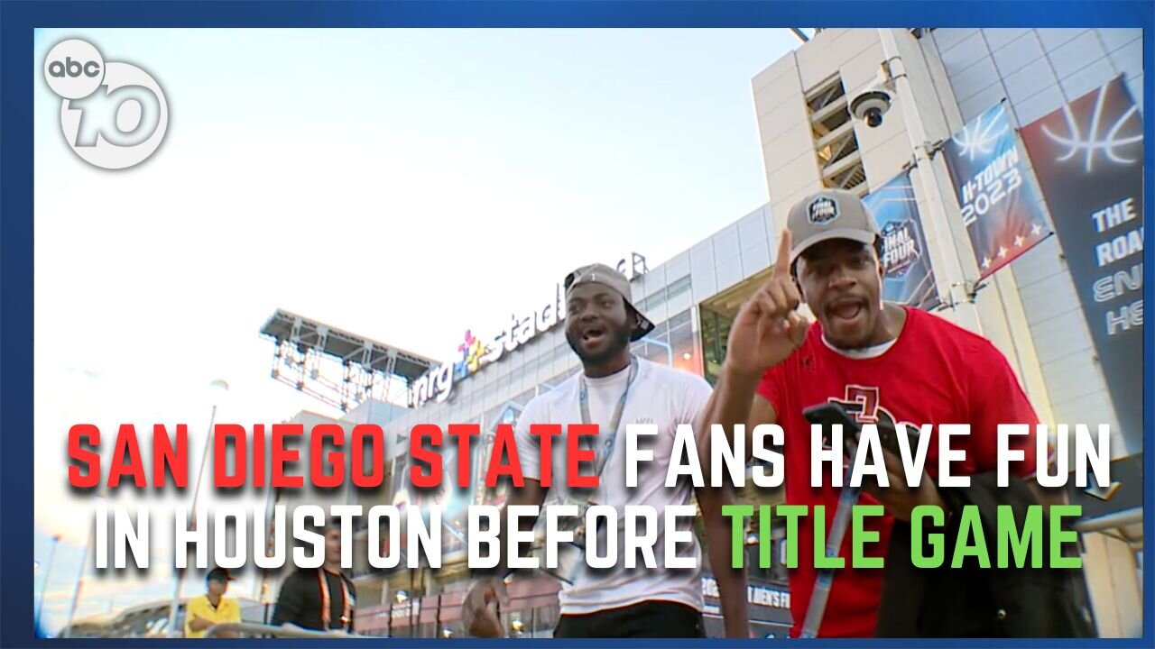 Aztecs enjoy Fan Fest in downtown Houston ahead of Championship game