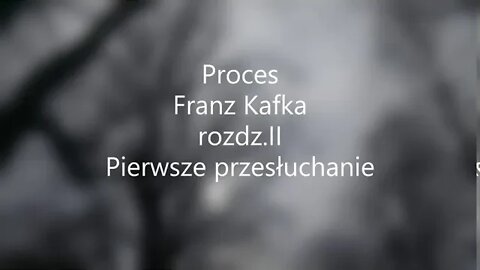 Proces -Franz Kafka rozdz.II Pierwsze przesłuchanie audiobook