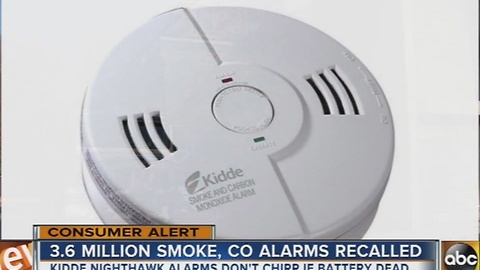 Kidde NightHawk recalls about 3.6 million smoke and carbon monoxide combination alarms