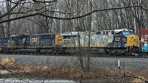 CSX Heritage Locomotive On CSX Syracuse Terminal Sub, THREE of them