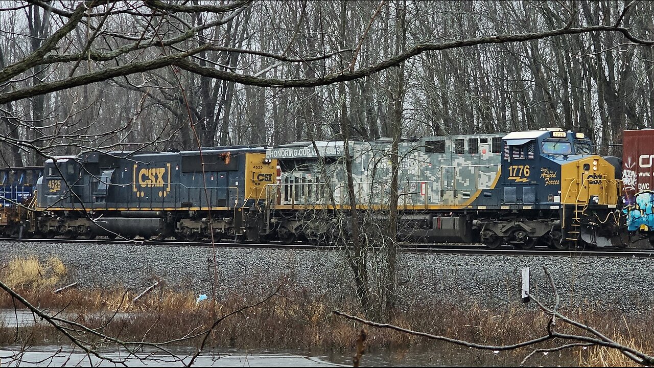 CSX Heritage Locomotive On CSX Syracuse Terminal Sub, THREE of them